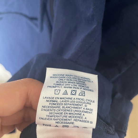 Lands' End Navy Hooded Zip-Up Dress – Size S - Picture 4 of 7